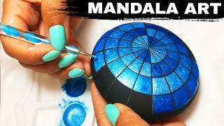 How to Mandala Stones Dot Art | Mandala for Beginners | Tutorial Rocks Painting #Mandala #dotart