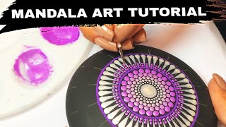 Mandala Dot Painting How To Paint Stones Rocks Dotting Artist Tutorial Art Mandalas #mandala #art