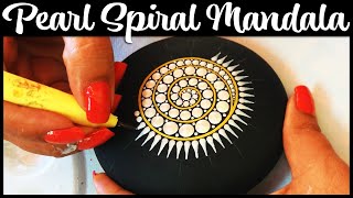 Spiral Pearl Mandala Dot Painting How To Paint Stones Dotting Artist Tutorial Art Mandalas #mandala