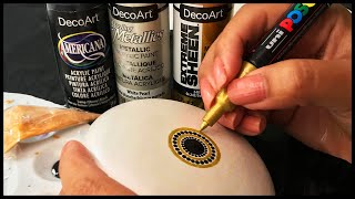 White Pearl Mandala Dot Painting How To Paint Stones Rocks Dotting Artist Tutorial Art 曼荼羅 マンダラ