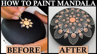 How to Mandala Dot Painting – Mandalas With Acrylic Paint Dotting Artist Tutorial #mandala #mandalas