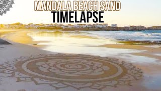 Mandala Drawing Beach Sand Art Timelapse  – Baleal – Peniche Portugal