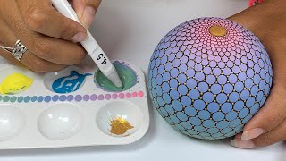 Easy Mandala Art for Beginners Dot Painting Rocks Tutorial Painted Stones Step by Step Oval Egg Rock