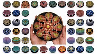 Mandala Art Dot Painting Mid 2023 Recap Rocks Stones Painting Evolution Satisfying Relaxing Video