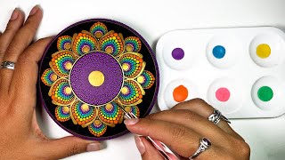 Easy Mandala for Beginners Dot Art Painting Rocks Tutorial Stones #mandala #mandalaart #dotart #art