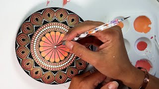 Mandala Dot Art Rock Painting Tutorial How to Step by Step #mandala #dotart #art #painting